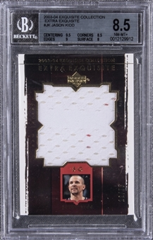2003-04 UD "Exquisite Collection" Extra Exquisite #JK Jason Kidd Game Used Patch Card (#12/75) – BGS NM-MT+ 8.5